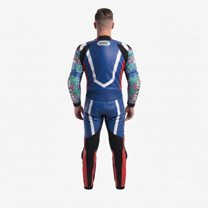 Combinaison de moto pour homme Zuzuki Pro 1 pièce en cuir de vache véritable/cuir de kangourou, style MotoCP, armure niveau 2 - Product Image 2