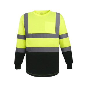 Vêtements de travail à manches longues haute visibilité pour l'extérieur, tissu léger, détails réfléchissants, confortables pour les équipes de travail, chemise de sécurité - Product Image 1