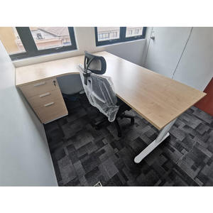 Modern Durable L Shape Conference <b>Table</b> Metal Legs Epoxy-Coated Metal Frame Chipboard Melamine Finish <b>Office</b> <b>Office</b> Furniture - Product Image 3