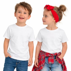 เสื้อยืดเด็กคอกลมผ้าฝ้ายคุณภาพสูง ระบายอากาศได้ดี แห้งเร็ว น้ำหนักเบา พิมพ์ลายได้ตามต้องการ สำหรับฤดูร้อน ผลิตในบังกลาเทศ - Product Image 3