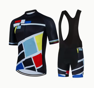 Quick Dry Men’s Cycling Kit Short Sleeve Bike Jersey and <b>Foam</b> <b>Padded</b> Cycling Shorts for Outdoor Riding - Product Image 1