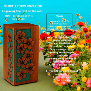 Custom Engraved Wooden Resin Urn <b>Box</b>: Pet/Human Memorial <b>Keepsake</b> urn Memorial <b>Keepsake</b> by AYAANS - Product Image 2
