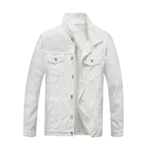 Mens Denim Jacket Design Unique Long Sleeve Jean Lightweight Eco-Friendly Fashionable Slim Fit Cotton Trendy Mens Jacket - Product Image 1