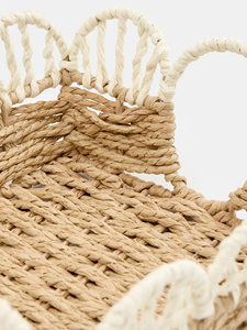 High Quality Natural Paper <b>Rope</b> Storage <b>Basket</b> Handmade Woven Organizer Best Selling Home Decor OEM ODM Factory Wholesale - Product Image 2