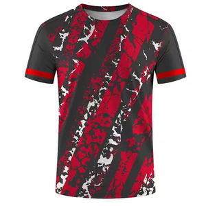 T-shirts formels personnalisés en polyester uni à impression numérique, tricotés sur le devant, vente en gros, séchage rapide, vêtements de sport respirants, écologiques, unisexes - Product Image 5