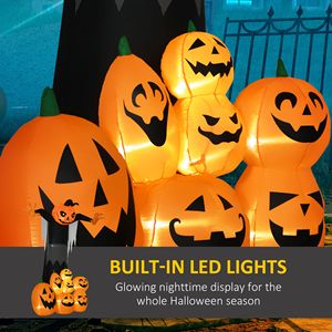 Decorazione Gonfiabile Gigante per Halloween a Forma di Zucca e Fantasma, 2,7 m, per Esterni - Product Image 5