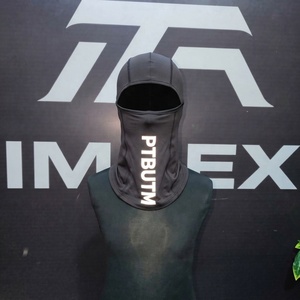 PTBUTM Cagoule intégrale respirante noire pour activités extérieures, unisexe adulte 56-58CM, sport et quotidien, 100% polyester - Product Image 1