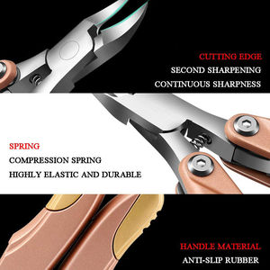 Coupe-ongles professionnel en acier inoxydable anti-rouille pour orteils et doigts, lame droite/courbée, ouverture large – Outil de toilettage durable - Product Image 3