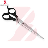 Ciseaux de coiffure professionnels en acier inoxydable de haute qualité, avec manche en plastique noir mat, légers