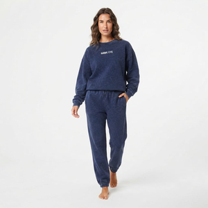 Conjunto de Sudadera y Pantalones Jogger para Mujer, Personalizado, 400 GSM, Lavado Ácido, Cuello Redondo, Estilo Oversize, Ropa Deportiva Urbana - Product Image 2