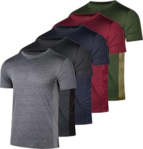 เสื้อยืดออกกำลังกายผู้ชายแบบสปอร์ตแห้งเร็ว คอวี แขนสั้น ผ้าโพลีเอสเตอร์ 100% สำหรับฟิตเนส วิ่ง ยิม ออกกำลังกาย ปี 2026 - Product Image 3
