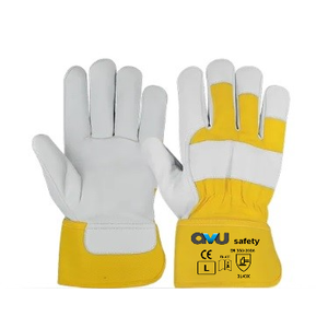 Gants de travail en cuir grainé de haute qualité pour les ouvriers du bâtiment professionnels, la manutention générale et le rigging, disponibles à la vente - Product Image 1