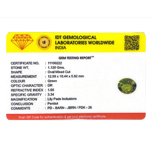 Natural Oval Peridot Loose Gemstone 5.6 Carat for Fine Jewelry - Product Image 4