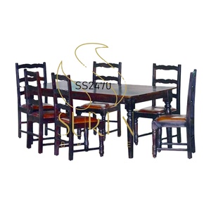 ชุดโต๊ะอาหารพับได้แกะสลักจากไม้กุหลาบดีไซน์ทันสมัยผู้ขายขายส่งสำหรับร้านอาหารเชิงพาณิชย์ราคาพิเศษ - Product Image 1