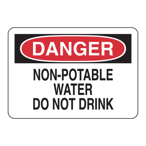 Panneau d'interdiction d'eau potable 7x10 pouces en aluminium avec impression UV pour intérieur/extérieur – Danger Brady - Product Image 2