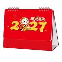 Calendrier de bureau personnalisé 2027, calendrier de table en spirale en gros pour cadeaux d'entreprise et promotion de marque, programmes d'achat en gros