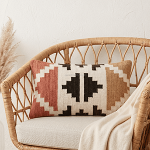 Nomadic Kilim Cushion <b>Cover</b> Handloomed Pillow with Geometric Ethnic Patterns Boho Home 18x18 Luxury Home Decor Pillow Cases - Product Image 1