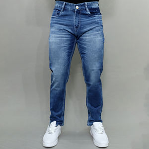 Jean pour homme Gex bleu clair, coupe droite, taille mi-haute, extensible, qualité supérieure, best-seller - Product Image 1