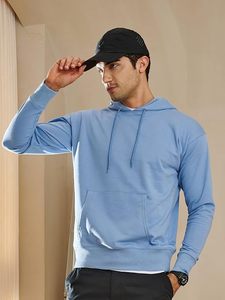 เสื้อฮู้ดไหมพรมผู้ชายแบบสวมหัว รุ่นใหม่ล่าสุด สำหรับฤดูหนาว ระบายอากาศได้ดี แห้งเร็ว แขนยาว กันลม เหมาะสำหรับออกกำลังกาย มีกระเป๋า - Product Image 2