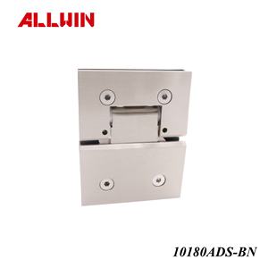 180 Degree Modern Design <b>Square</b> Brushed Nickel <b>Adjustable</b> Solid Brass Shower Door Hinge for Bedroom Kitchen Bathroom - Product Image 2