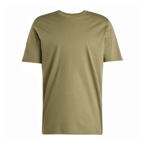 T-shirt décontracté pour homme, coupe ample, col rond, manches courtes, couleur unie, 100% coton/polyester/jersey de coton, séchage rapide, blanc, rouge - Product Image 4