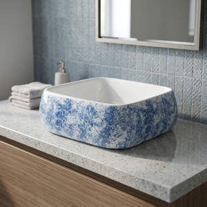Modern Brown Oval Porcelain Bathroom Vessel Sink Luxury One Piece Countertop Wash Basin Art Lavabo - Product Image 4