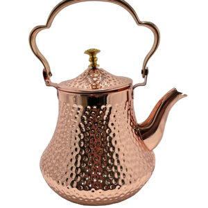 Bold Blossom Exclusively Designed Pure <b>Copper</b> Ayurveda Health Metal Kitchen Decorative Kettle for Tea Lovers & Home Restaurants - Product Image 1