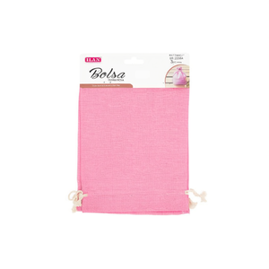 Borsa in tessuto multiuso Ilan 9x12 cm, confezione da 3, colore rosa, per riporre oggetti - Product Image 1