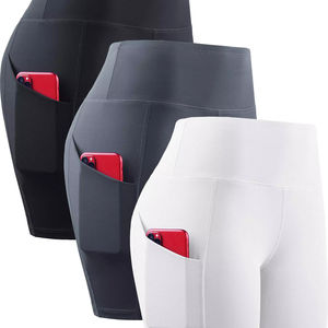 Shorts de sport pour femmes de haute qualité, shorts de compression pour la gym et le yoga, shorts unis pour filles - Product Image 1