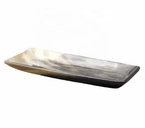 Handmade Rectangular Horn Trays with shiny polished finishing with cheap price and high quality supplier from india