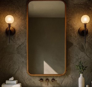 Espejo de Baño de Madera Maciza Hecho a Mano – Espejo de Pared Rústico con Marco de Madera, Decoración Rústica y Moderna - Product Image 3