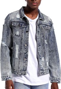 Blouson en jean premium pour homme, délavé vintage, en coton, boutonné, style streetwear décontracté, vêtement d'extérieur, personnalisable OEM ODM, vente en gros - Product Image 6