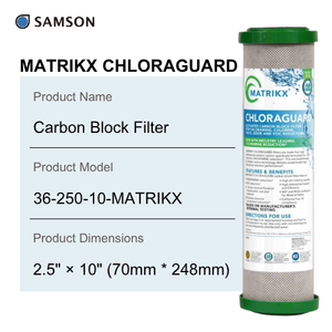 MATRIKX CHLORAGUARD 36-250-10 ไส้กรองคาร์บอนบล็อก 10 นิ้ว - Product Image 2