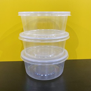 Conteneur alimentaire en plastique réutilisable, forme ronde, avec couvercle, transparent, prêt à être expédié, prix fabricant avantageux, 350/500/550/600/700ml - Product Image 3