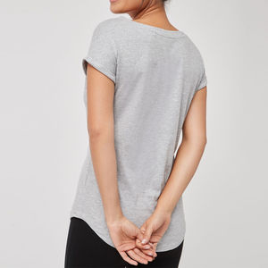 Camiseta Casual de Mujer 100% Algodón, Precio al por Mayor, Calidad OEM, Tallas Grandes, Impresión Personalizada Ecológica, Manga Corta - Product Image 2