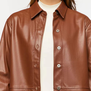 Camisa de Piel Sintética para Mujer, Moda Otoño 2026 - Product Image 6