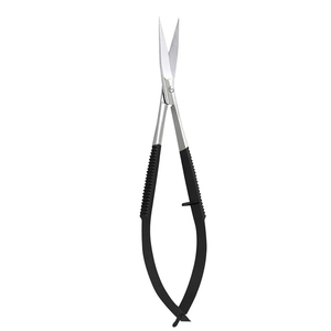 Ciseaux de précision noirs antidérapants en acier inoxydable pour sourcils et cils - Product Image 2