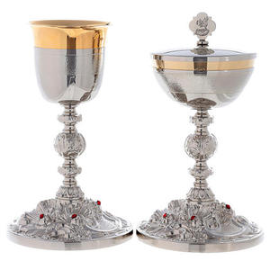 Juego de Cáliz y Ciborio de Latón en Tendencia, Clásico, Dorado, Metálico, Utensilios Religiosos Hechos a Mano, Suministros para Thuribles, Regalos de Alta Calidad, Vino para Iglesia - Product Image 4