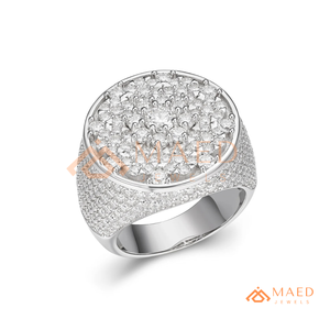 <b>Mens</b> <b>Silver</b> Tone Signet <b>Ring</b> Luxury Hip Hop Statement Fashion Jewelry Gift for Stylish <b>Men</b> Urban Style Daily Wear USA - Product Image 6
