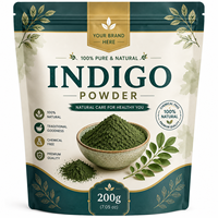 Poudre de feuilles d'indigo 100 % authentique, séchée naturellement, fournisseur en gros pour des cheveux forts et une meilleure condition du cuir chevelu