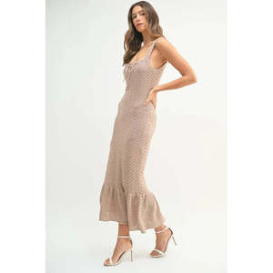 เดรสถักโครเชต์แขนกุดมีชายระบาย - Product Image 4