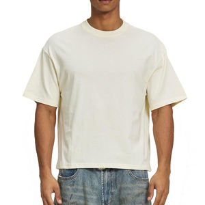 T-shirts personnalisés légers et à séchage rapide, coupe ample, pour activités de plein air, à prix bas, en gros, coupe épaules tombantes - Product Image 4