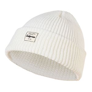 OEM/ODM Custom Design Ribbed Cuffed <b>Hats</b> Breathable Acrylic/Cotton Beanies <b>Winter</b> Stretchy Custom Jacquard Logo Dot Bows - Product Image 1