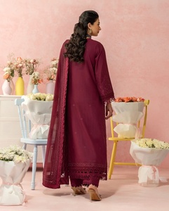 Kurta pakistanais formel de qualité supérieure, style toutes saisons, en coton, Salwar Kameez, sans plis, séchage rapide, pour fêtes, mariages, Diwali - Product Image 2