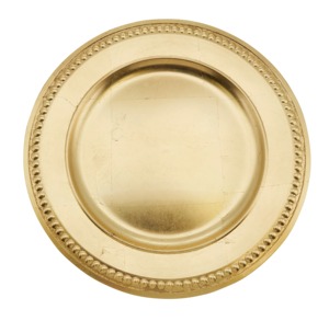 จานโลหะทรงกลม ลายเรียบ ดีไซน์มินิมอล ผิวขัดเงา - Product Image 2