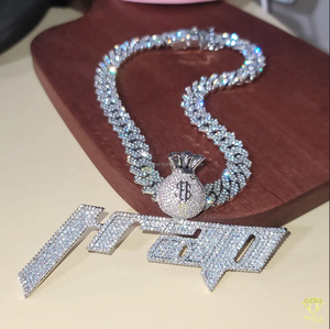 Collier pendentif diamant de laboratoire HAP, bijoux hip hop tendance pour homme et femme - Product Image 2