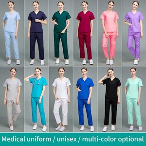 Blouses médicales grises unisexe avec poches, porte-stéthoscope, uniformes d'hôpital en toile, logo personnalisé, détection d'aiguilles - Product Image 5