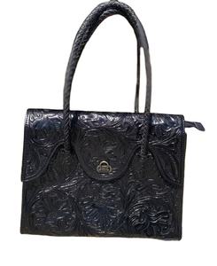 Handmade in India Boho Chic Genuine <b>Leather</b> Purse Hand-<b>Tooled</b> Zipper Closure All Season Eco-Friendly - Product Image 1