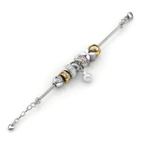 <span class=keywords><strong>Bracelet</strong></span> porte-bonheur avec <span class=keywords><strong>perles</strong></span> et fleurs et <span class=keywords><strong>perles</strong></span> DIY orné de cristaux <span class=keywords><strong>Swarovski</strong></span> Fashion Daisini Jewellery <span class=keywords><strong>Bracelet</strong></span> pour femme - Product Image 2