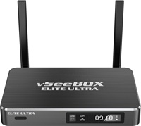 Vseebox Elite Ultra Android 12 TV Box Konten Global Gratis Resolusi 6K 12 Tanpa Biaya Bulanan Ruang Penyimpanan Besar Berjalan Cepat Abu-abu